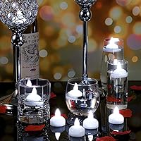 Vista 6 de Honoson Paquete de 36 velas flotantes LED sin llama de 1.6 pulgadas, impermeables, funcionan con pilas, velas flotantes parpadeantes para centros