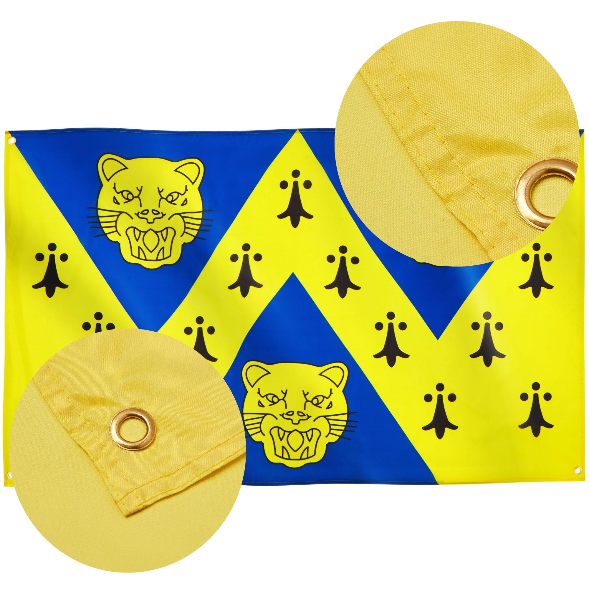 Runesol Shropshire Flag, 91x152cm, 3ft x 5ft, 4 Grommets, Eyelet In Every Corner, English Regional Flag, Salop - Image 4