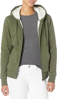 Women's Sherpa-Lined Fleece Zip Hoodie | Cozy Warm Jacket for Fall & Winter