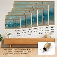 Vista 6 de Marco de TV Deco de Aleación Prismático Oro Pálido de 50" - Compatible SOLO con Samsung The Frame TVs