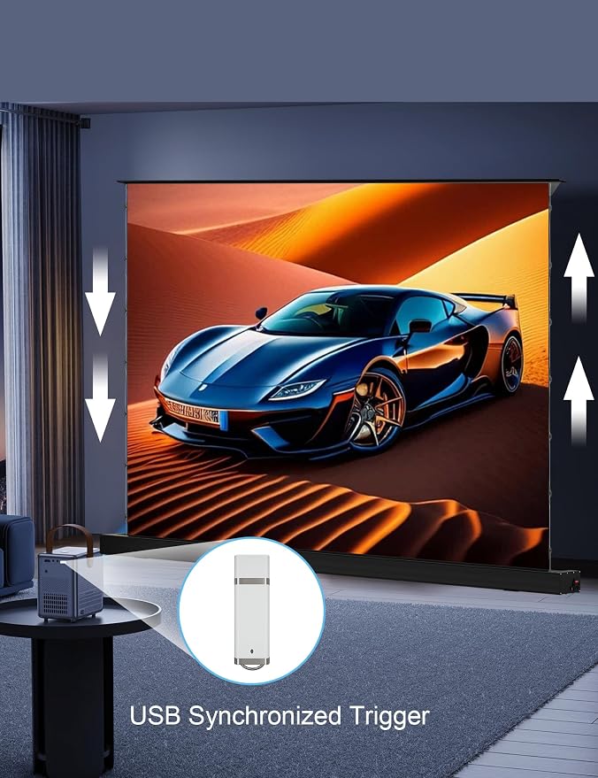 Pantalla de proyector motorizada IN&VI 120" mate blanca miniatura 5