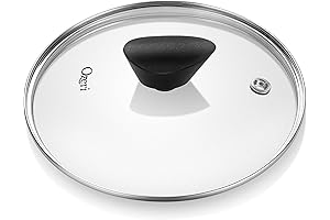 Premium 8" Frying & Sauté Pan Cover in Heat-Resistant Tempered Glass, by Ozeri Green Earth