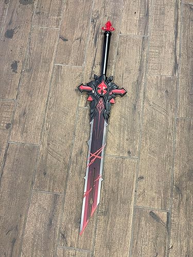 Miniatura 2 de Fantasía Estilo Genshin Metal Espada Cosplay Anime Espada Cetro Blade Disfraz