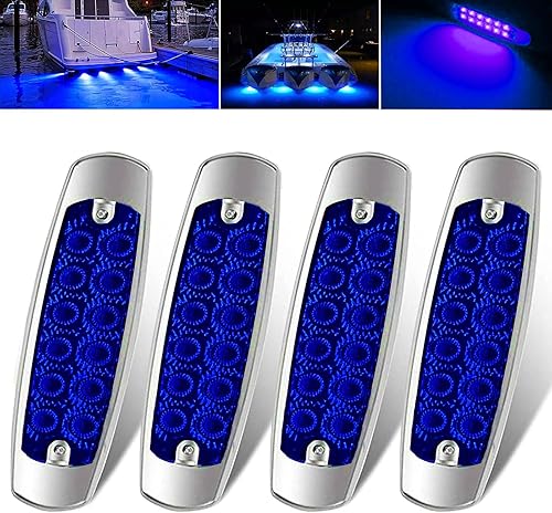 EDMIONG 12 luces LED marinas para barco, 12 V, IP68, impermeable, luz interior de barco, luz de pesca nocturna, luces de cubierta de barco, luces de