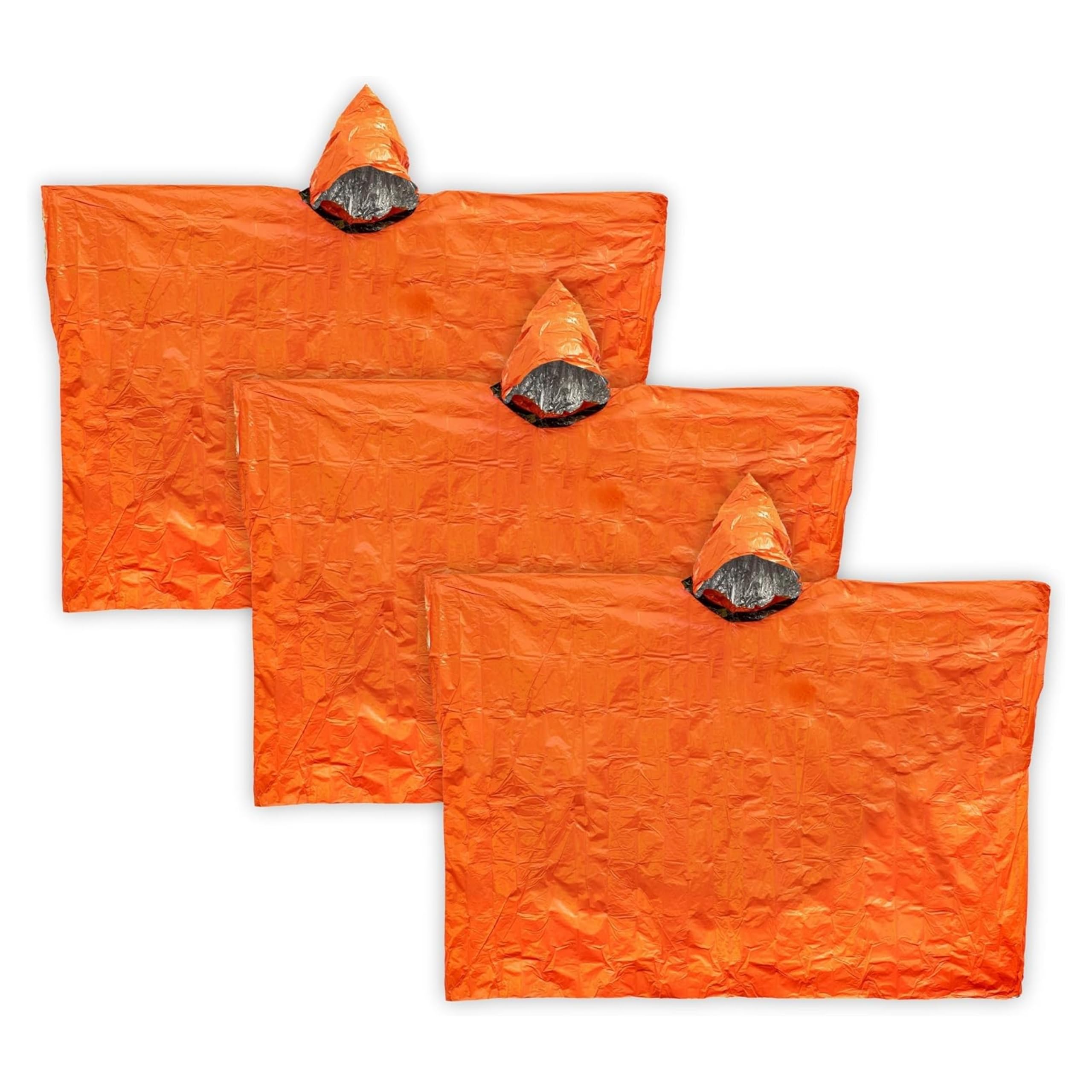 Sol Survive Outdoors Longer S.O.L. Heat Reflective Waterproof Poncho (3 Pack)