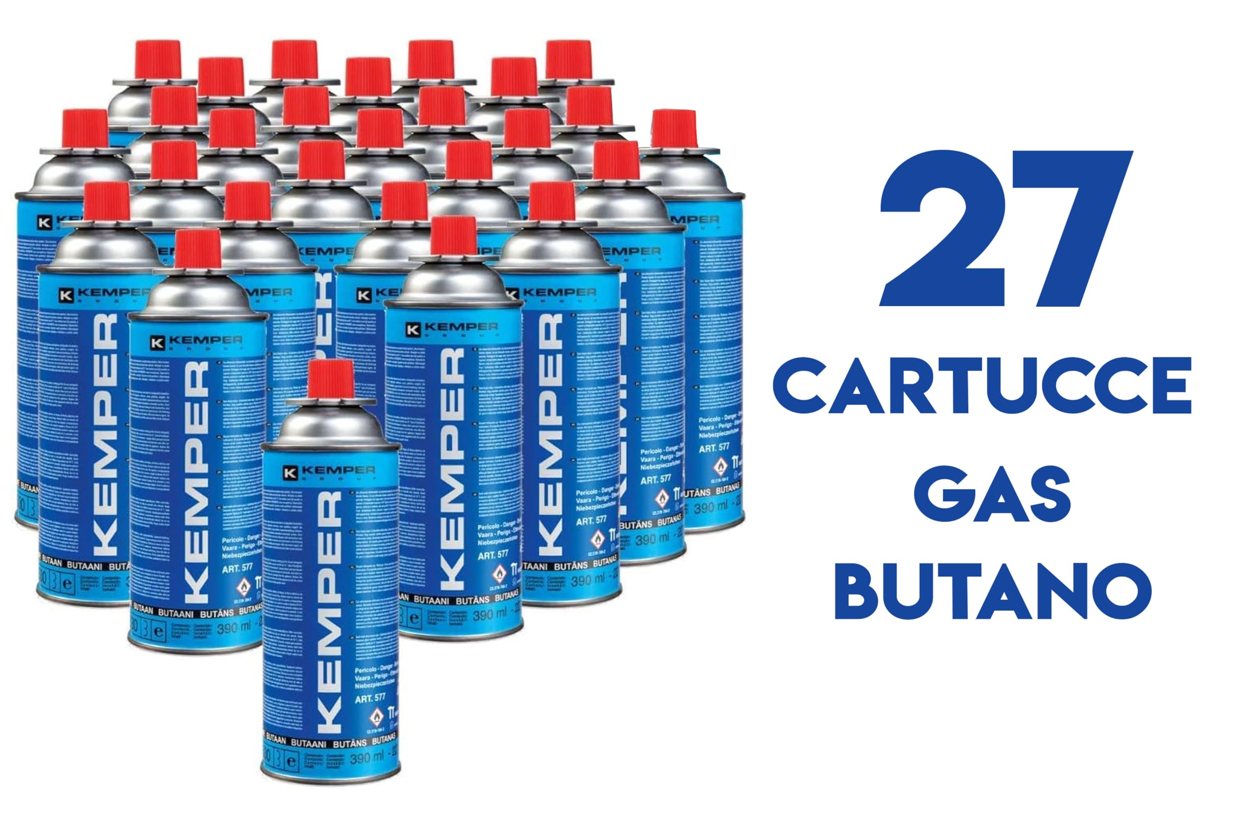Kemper - Soplete de gas, soplete de cocina, caramelizador + recarga de gas butano de 227 g, multifunción + 2 pares de guantes de regalo (27 butano + canel)