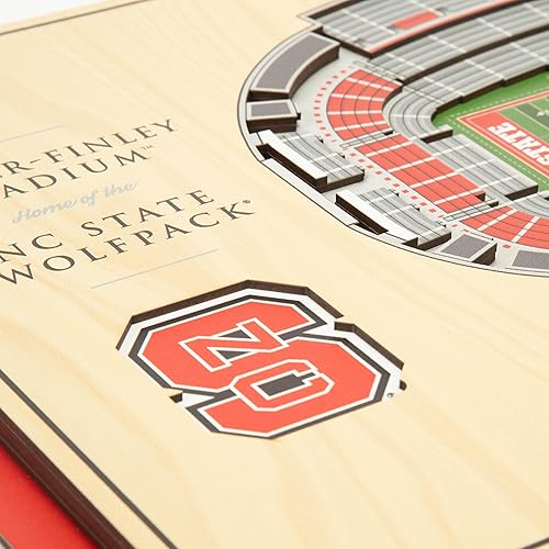 Miniatura 5 de YouTheFan NCAA NC State Wolfpack Arte de Pared 3D StadiumView de 5 Capas - Estadio Carter-Finley