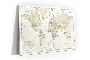 World Travel Map with Pins - Conquest Maps