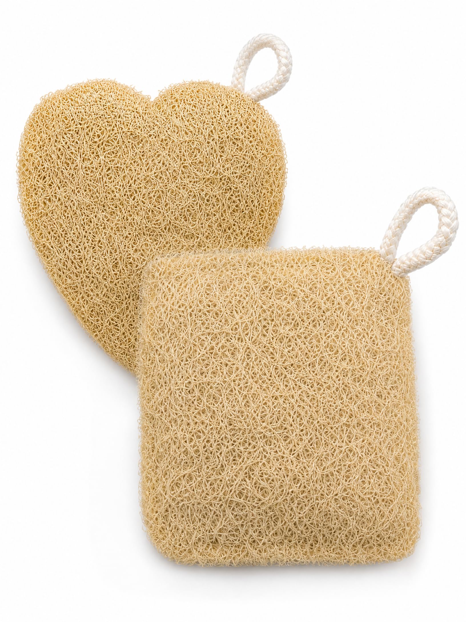 Purelife Essentials Natural Loofah Combo Pack (1 Heart + 1 Square) | 100% Organic Vegetable Bath Loofah Sponge | Eco-Friendly Biodegradable Body Scrubber | Exfoliating Shower Sponge for Men & Women-image-48