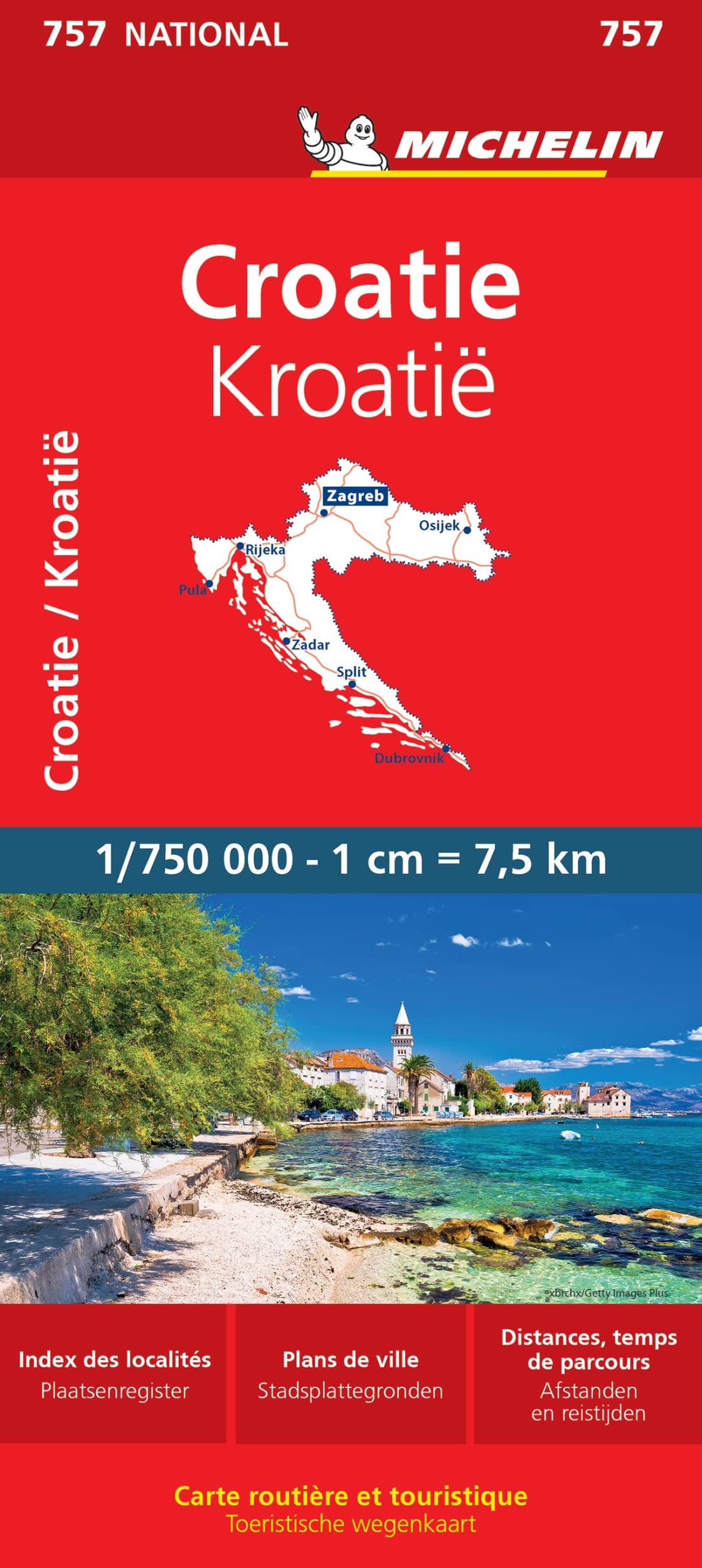 Croatia (757): Wegenkaart Schaal 1 : 750.000 (National)