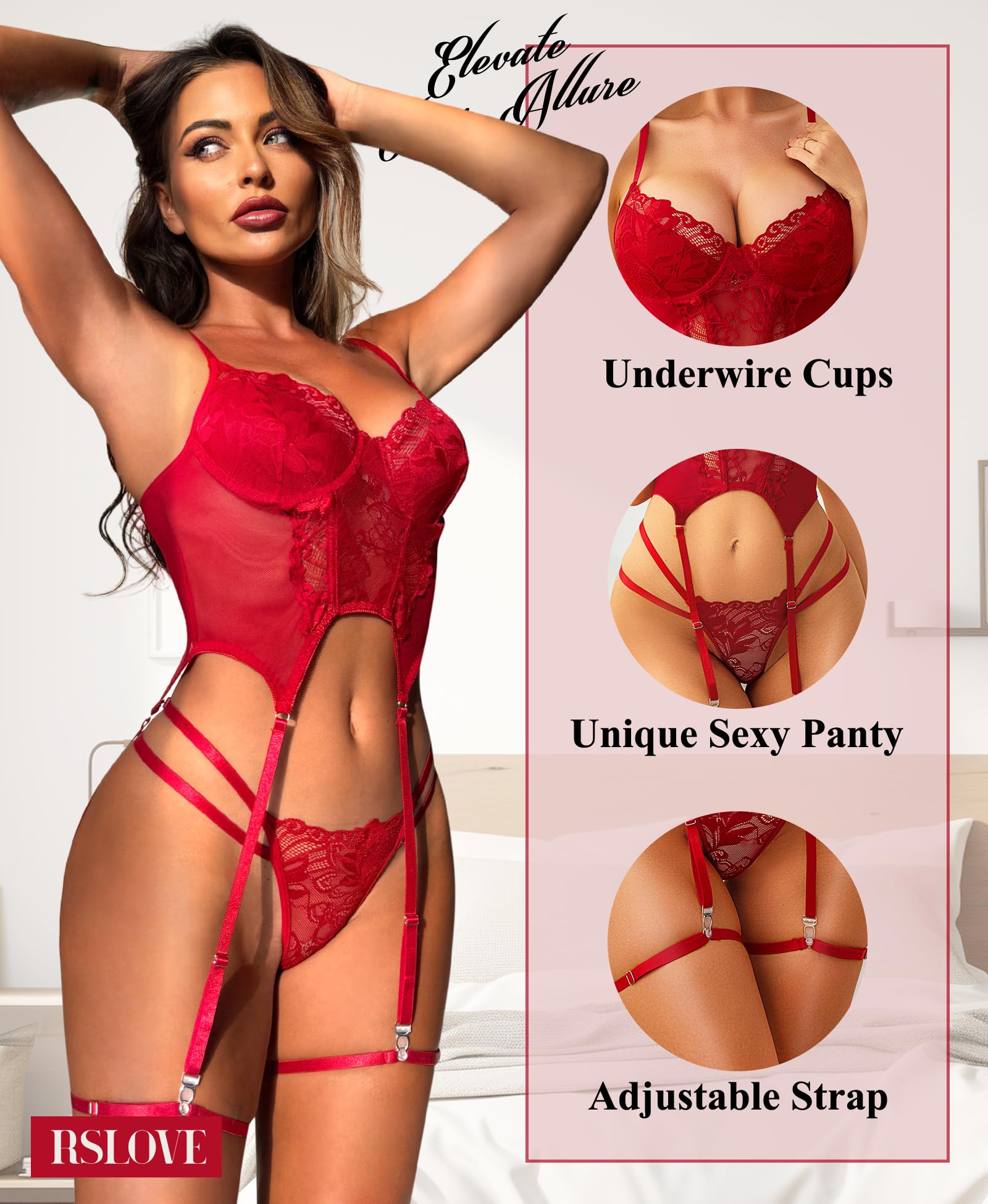 Damen-Dessous-Set „Ensembles De Lingerie“.