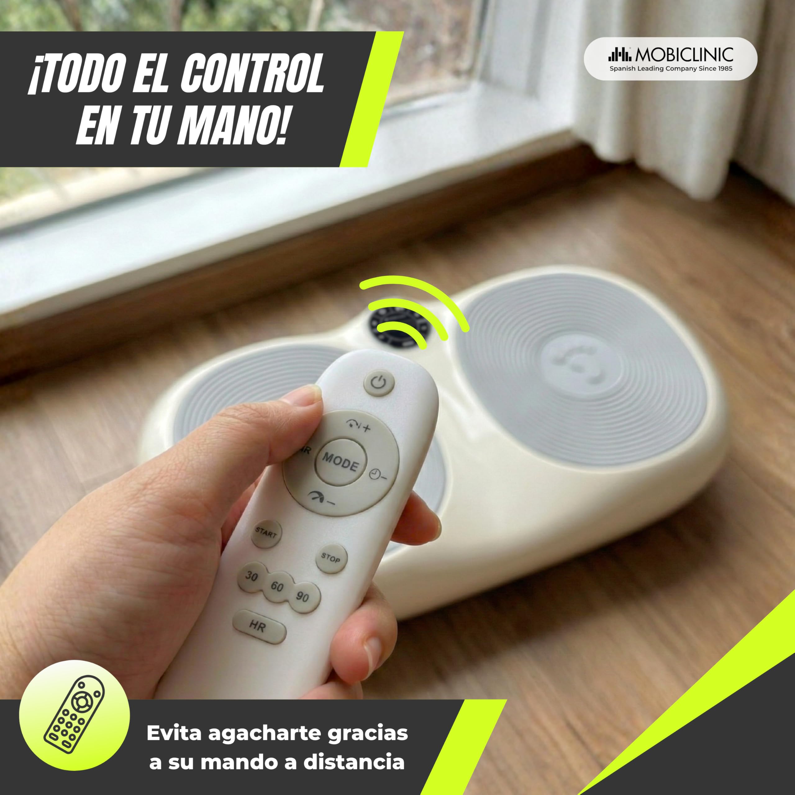Mobiclinic®, Plataforma Vibratoria, 99 Niveles, 9 Programas de Entrenamiento, Bandas Elásticas y Mando, 200W, Tonificación y Entrenamiento Cuerpo Completo, Ideal para casa, hasta 150 kg, Karol