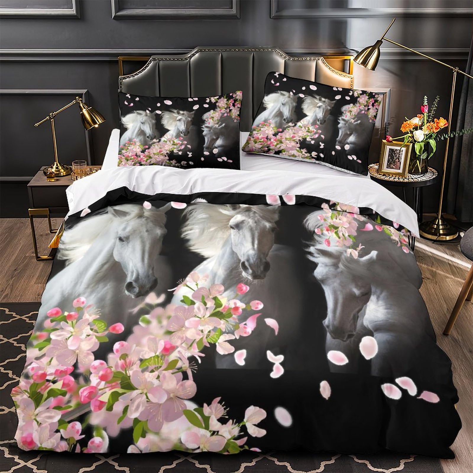 Housse de Couette Loup-Garou Microfibre Légère Anti-Acariens