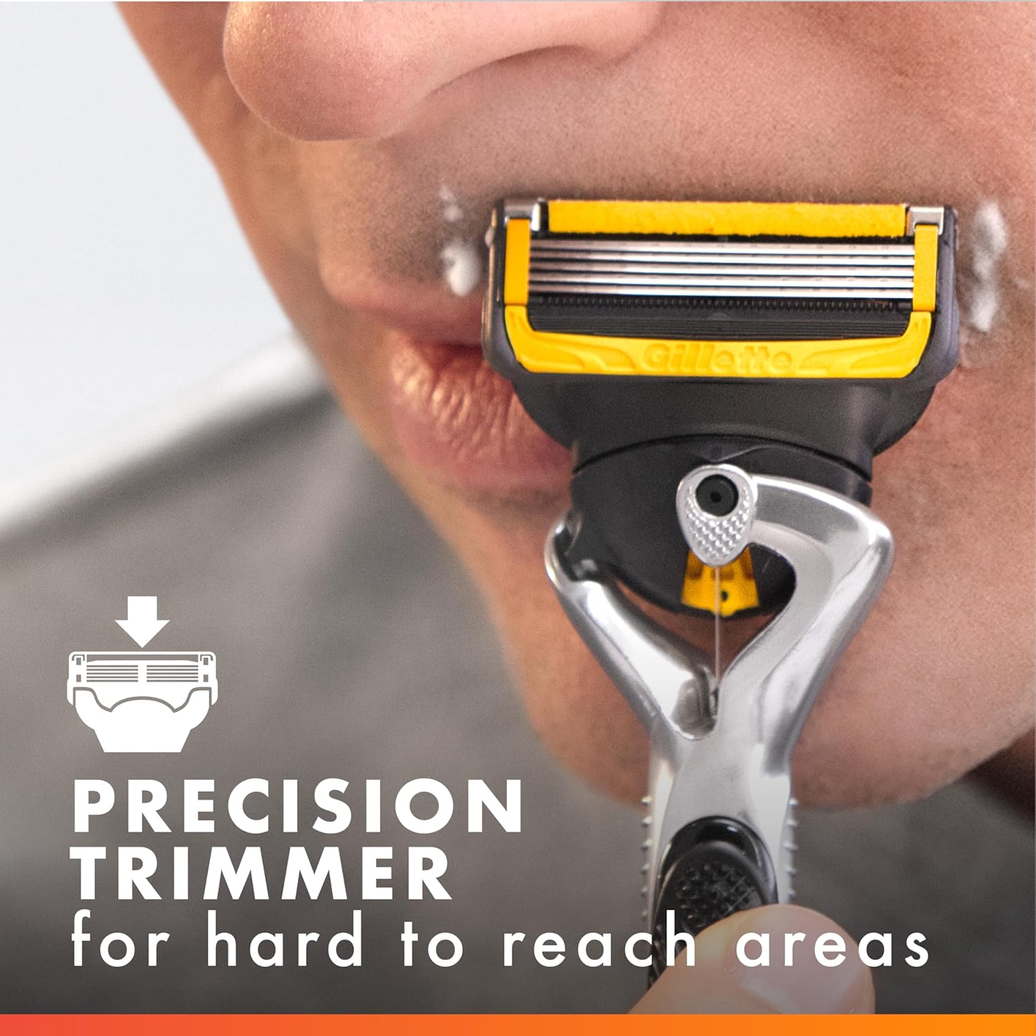 Gillette ProGlide Shield Men's Razor, 5 Bladed Razor, with Precision Trimmer, Comfortglide Lubrication, Glide and Comfort, Handle + 4 Blade Refills, Holiday Gifts for Men - Image 7