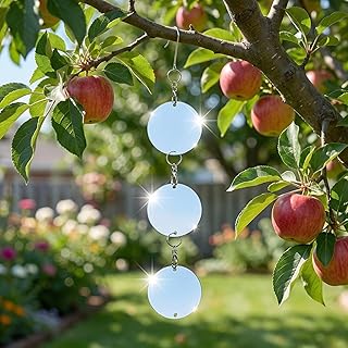 TJE Reflective Hanging Discs, Double-Sided Mirror Acrylic Decor with 360...