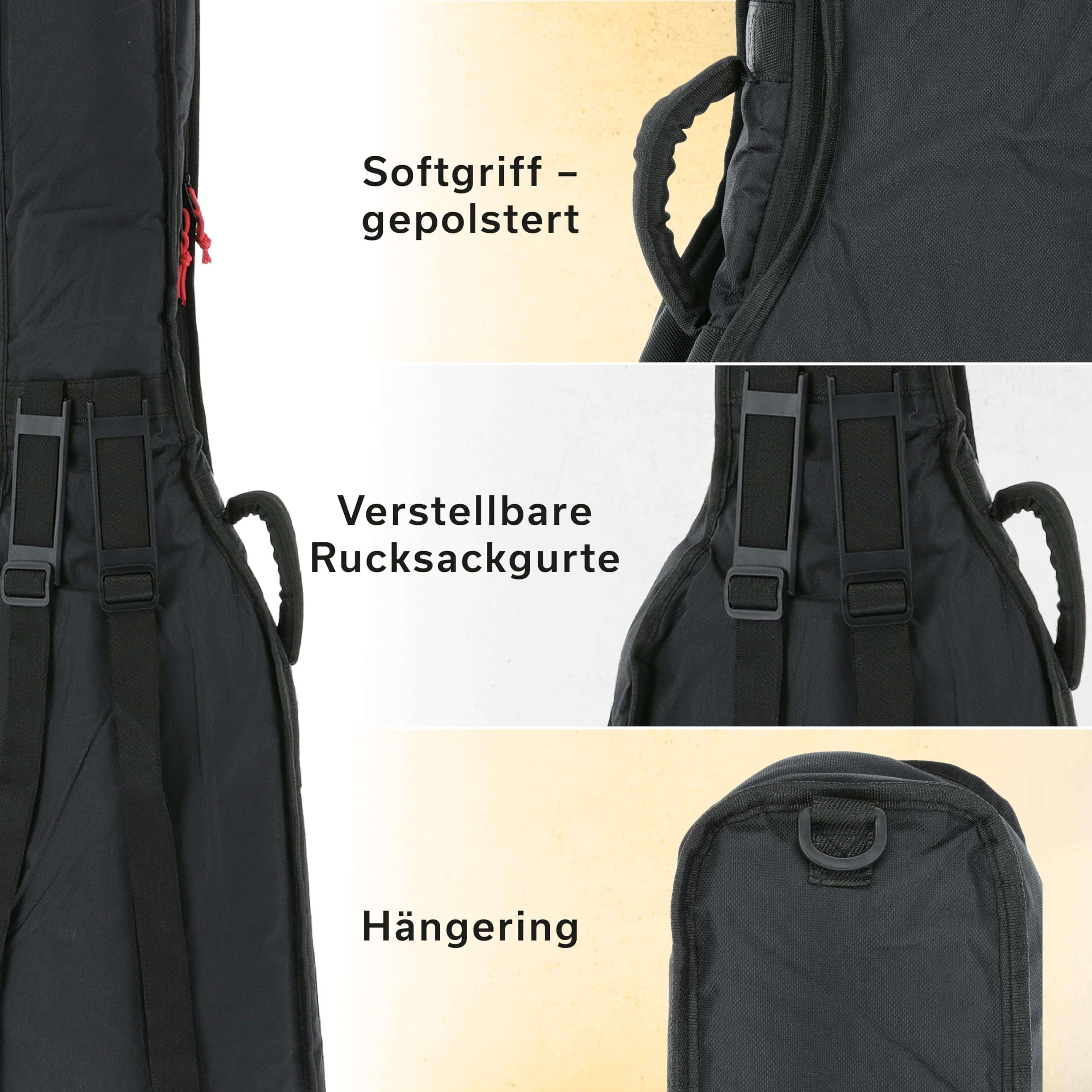 GEWA Pure Housse de Guitare électrique Basse, Rembourrage de 10mm, poignée Souple, Poche à partitions, Bretelles de Sac à Dos