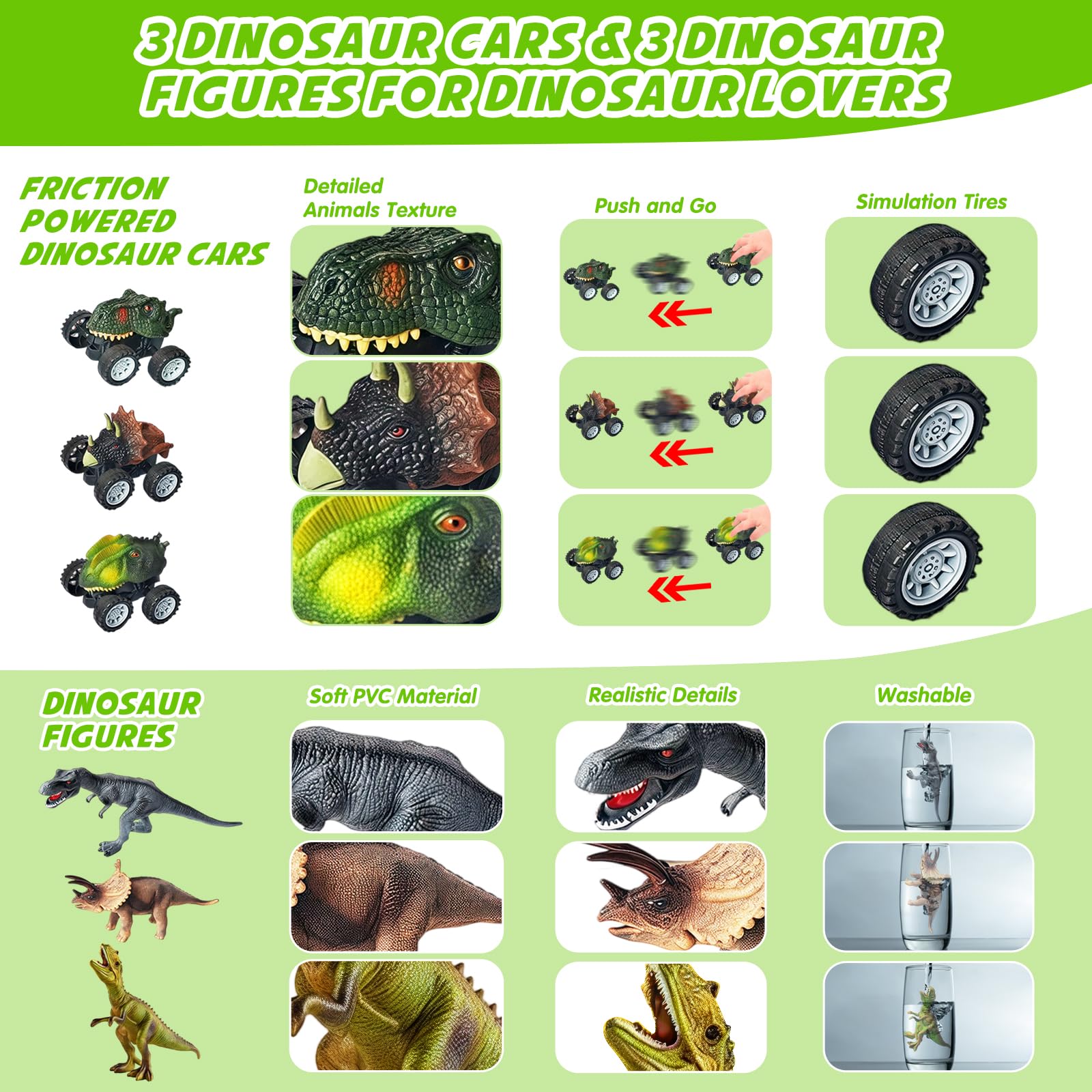 Dino Trucks & Figures - Dinosaur Toys for Kids -5