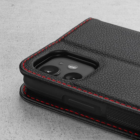 TORRO Leather Case Compatible with iPhone 11 Genuine Leather Wallet Case/Cover with Card Holder and Stand Function (Black)