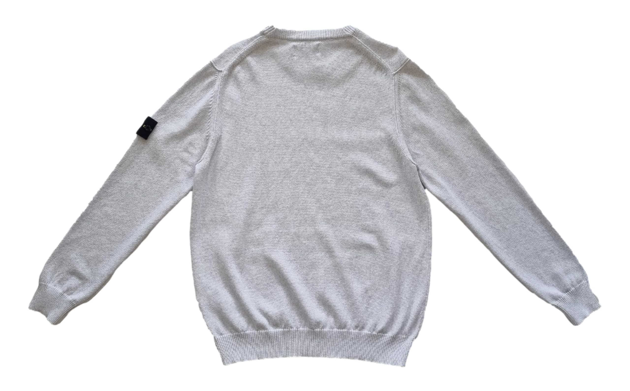 Stone Island Maglione in Cotone da Uomo 8015528D3 V0M64 Melange Grigio