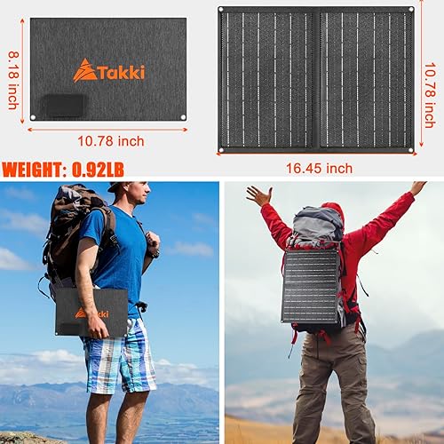 Miniatura 6 de Takki - Generador solar de 111 Wh, estación de energía portátil con paneles solares de 21 W incluidos, sistema de 120 Wp, batería externa con