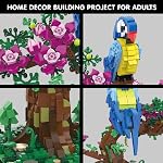 Micro Brick Flower Parrot Toy Building Sets, Home Decor and Office Art Creative Gift, DIY Plant Model for Adults, for Teens Ages 8+ Kids