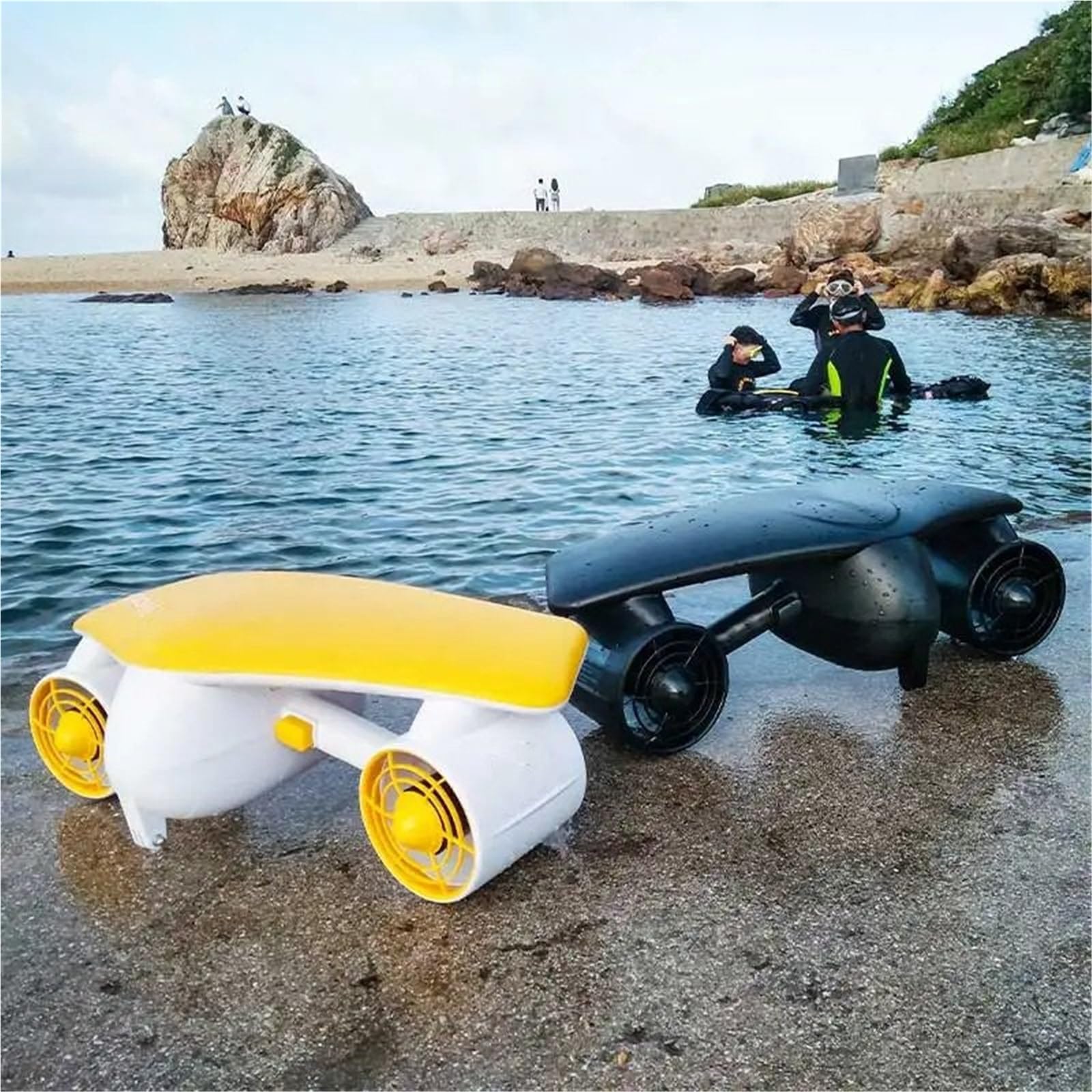 Scooter subacqueo Attrezzatura Subacquea per Sport a Doppio Motore, Piscina, Acqua Subacquea, Scooter, Booster Elica-Leggera