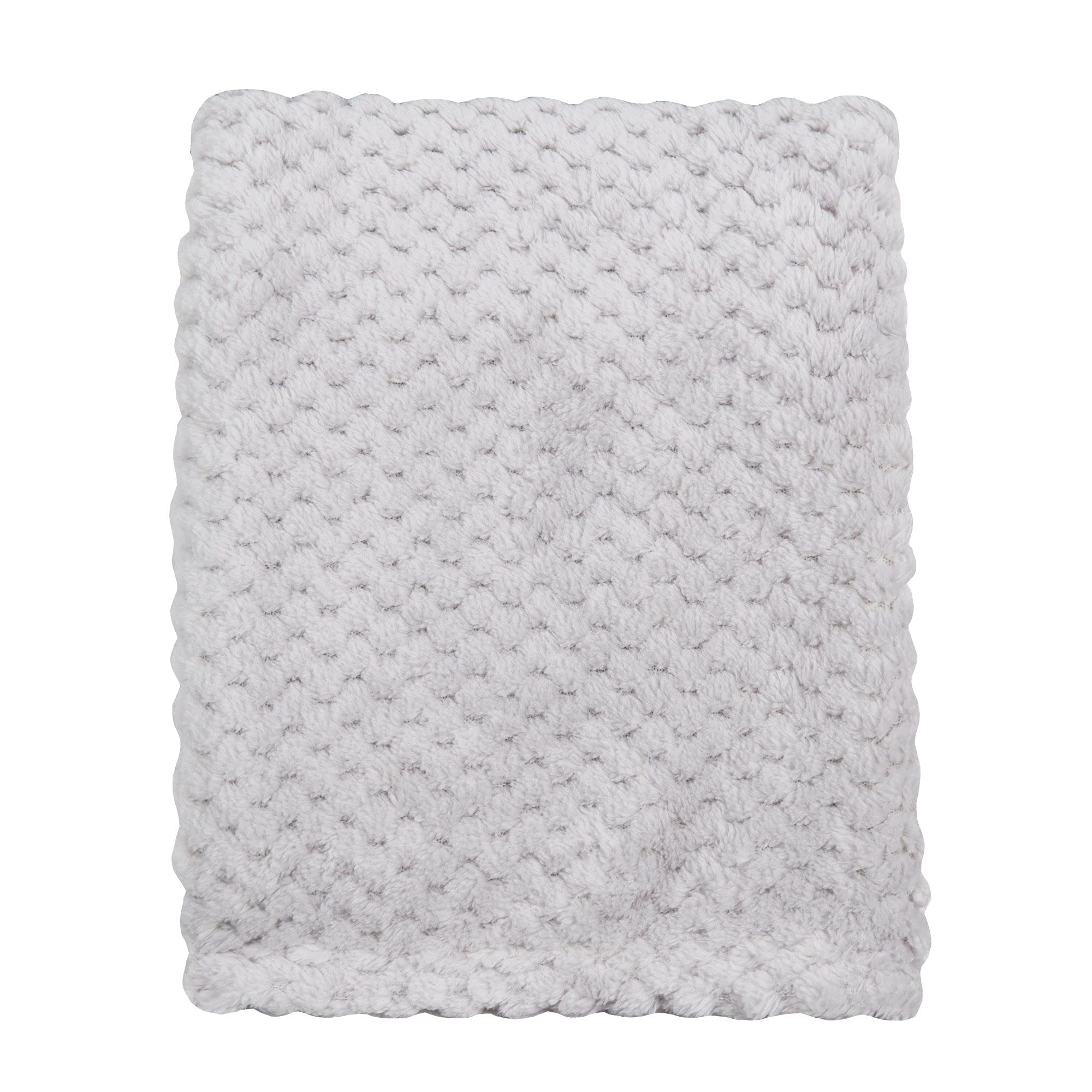 E&A Distribution Limited Baby Blanket Double Sided Soft Fleece for Girl – Cot Blanket for Newborn to Toddler – Waffle (Grey)