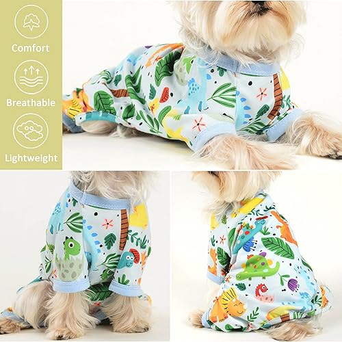 Miniatura 81 de Yikeyo Dog Pajamas for Small Dogs, Soft Thin Pjs Jammies Cat Doggie, Summer Pet Cute Puppy Clothes Outfits Dogs Boy Girl(Donut, L)
