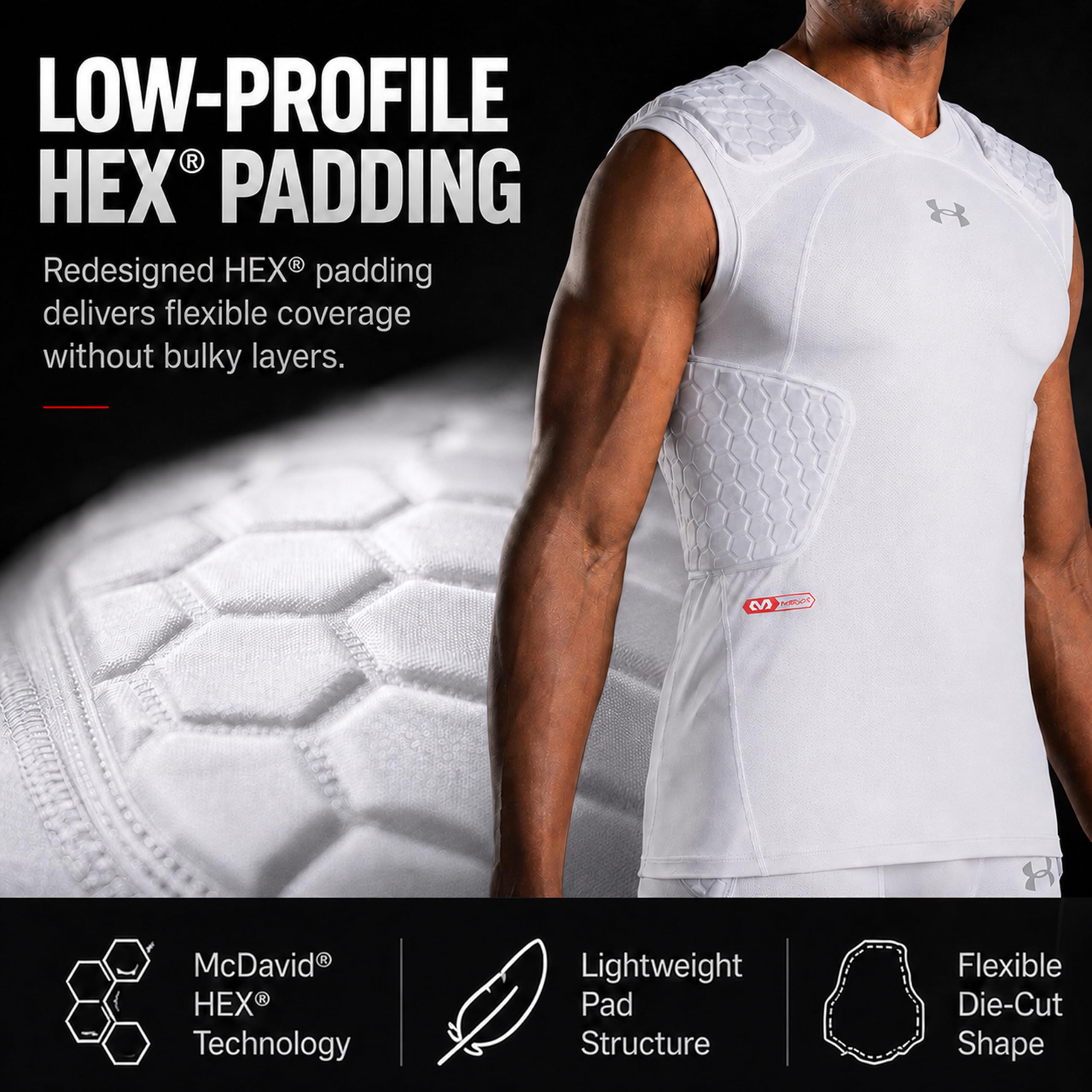 Under Armour Gameday Pro - Camiseta de fútbol de 5 Almohadillas, cómoda compresión y protección para la práctica y el día del Juego, para Hombres Adultos