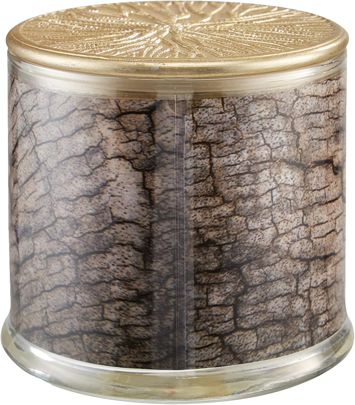 Fireside Amber Scented Jar Candle with Brass Lid