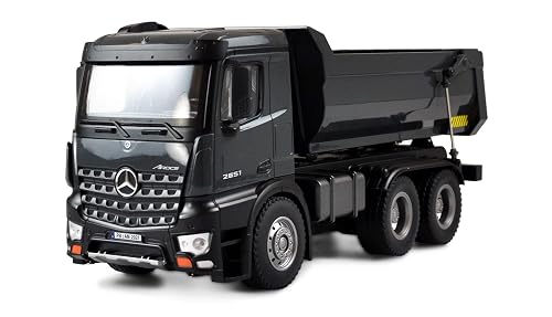 Amewi Mercedes Benz Camión Kipper Pro Metal V2 vehículo con Licencia teledirigido RTR 2 batería Adicional Gris