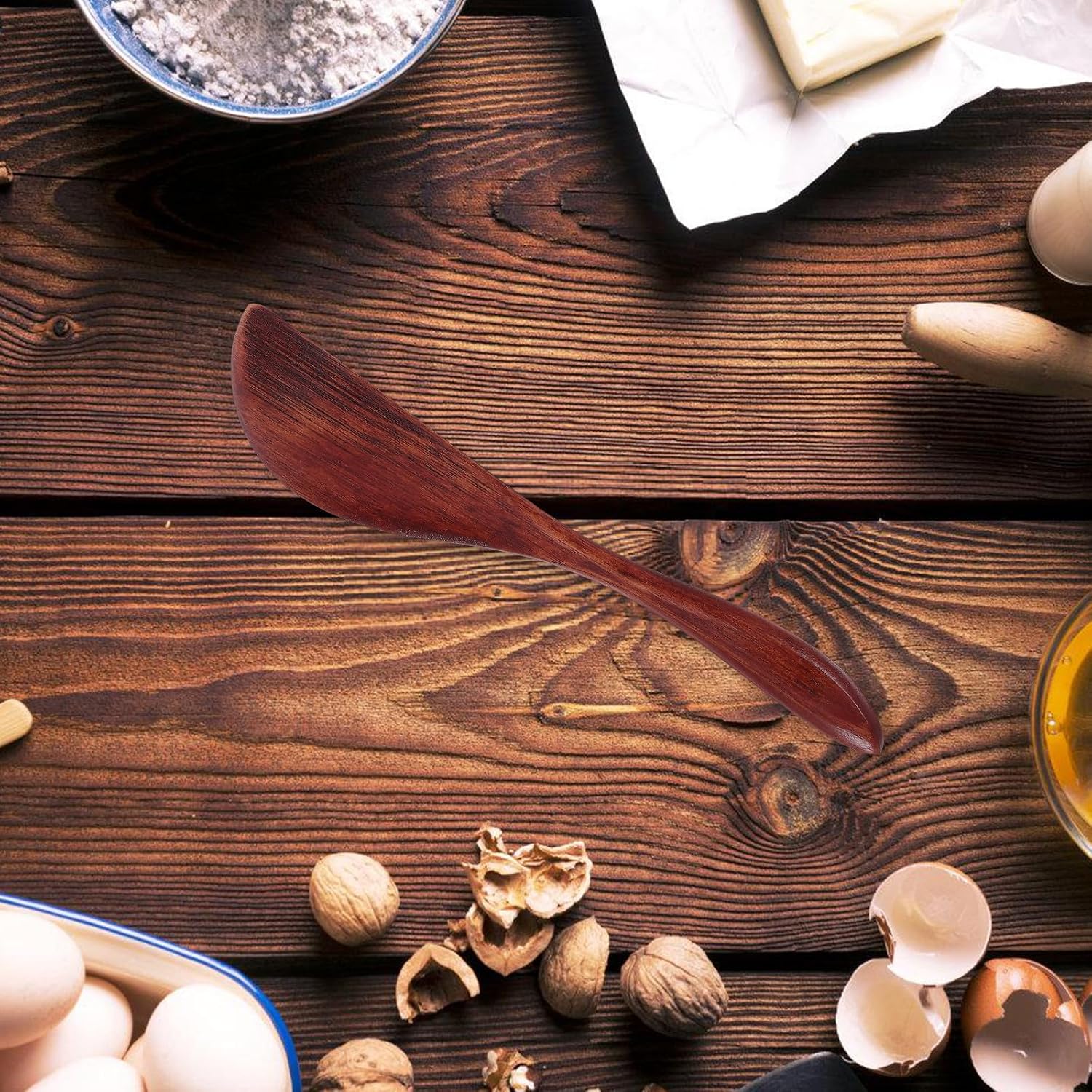 10pcs Wooden Butter Spreader Knife Set, Nanmu Wood for Breakfast