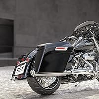 Vista 9 de TCT-MOTORPARTS - Alforjas extendidas de 5 pulgadas con tapas de bocina de 6 x 9 pulgadas para Harley 2014-2024 Touring Road King Street Electra