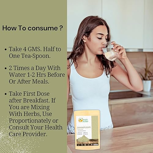 Miniatura 6 de Herbs Botanica Shankhpushpi Polvo Convolvulus Pluricaulis 100% natural Apoya la digestión, inmunidad y función cognitiva 5.3 oz