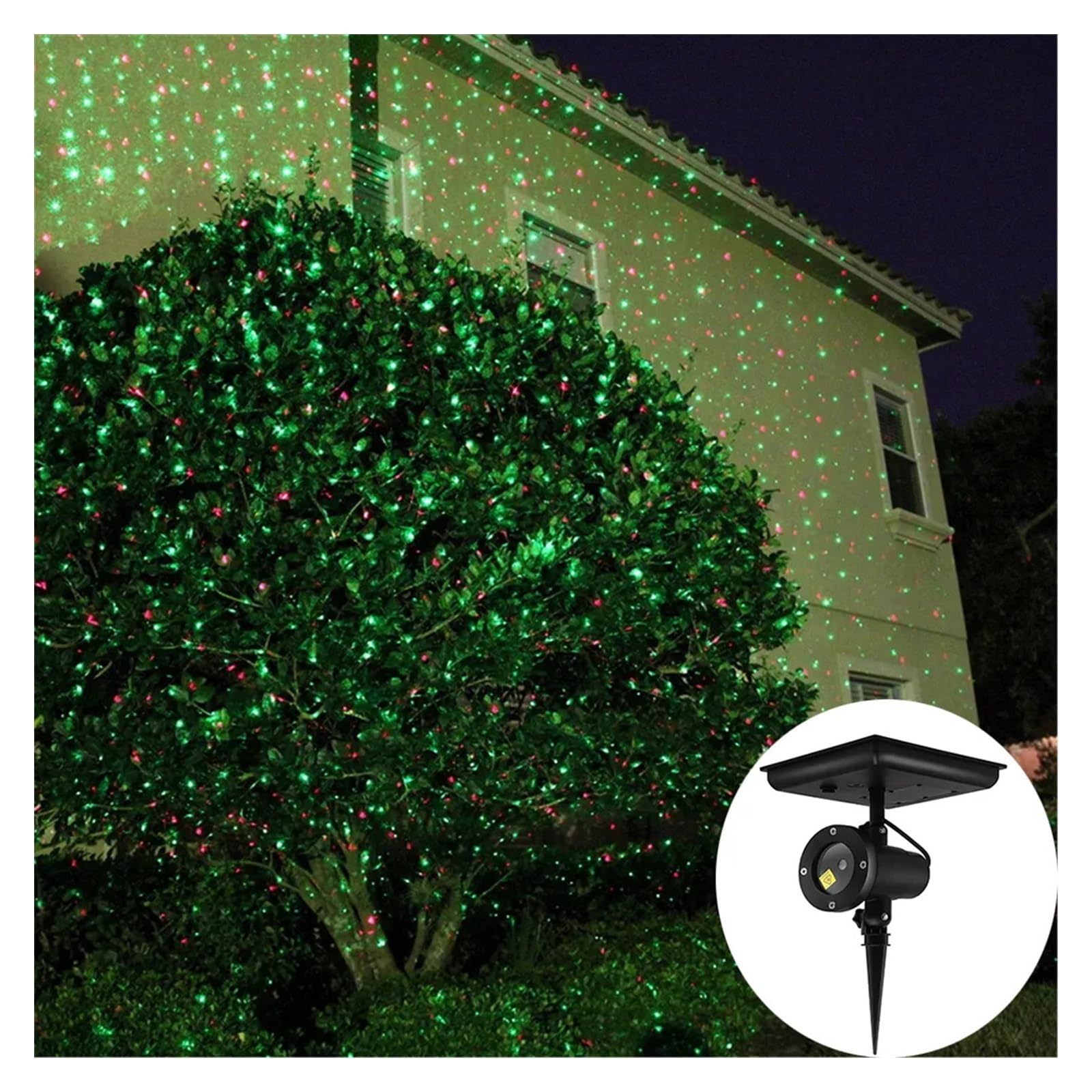 Projektor Światła Zewnętrzny, Solarny zewnętrzny dynamiczny trawnik ogrodowy Sta Effect Light Wodoodporny projektor Fairy Sky Star Lampa krajobrazowa Christmas Party Na Świąteczny Projektor Domowy Pok