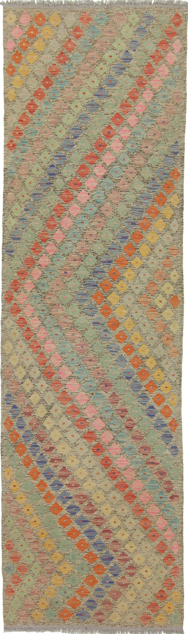 Tapis Kilim afghan tissé main en laine, l'authenticité d'un grand tapis de course orient