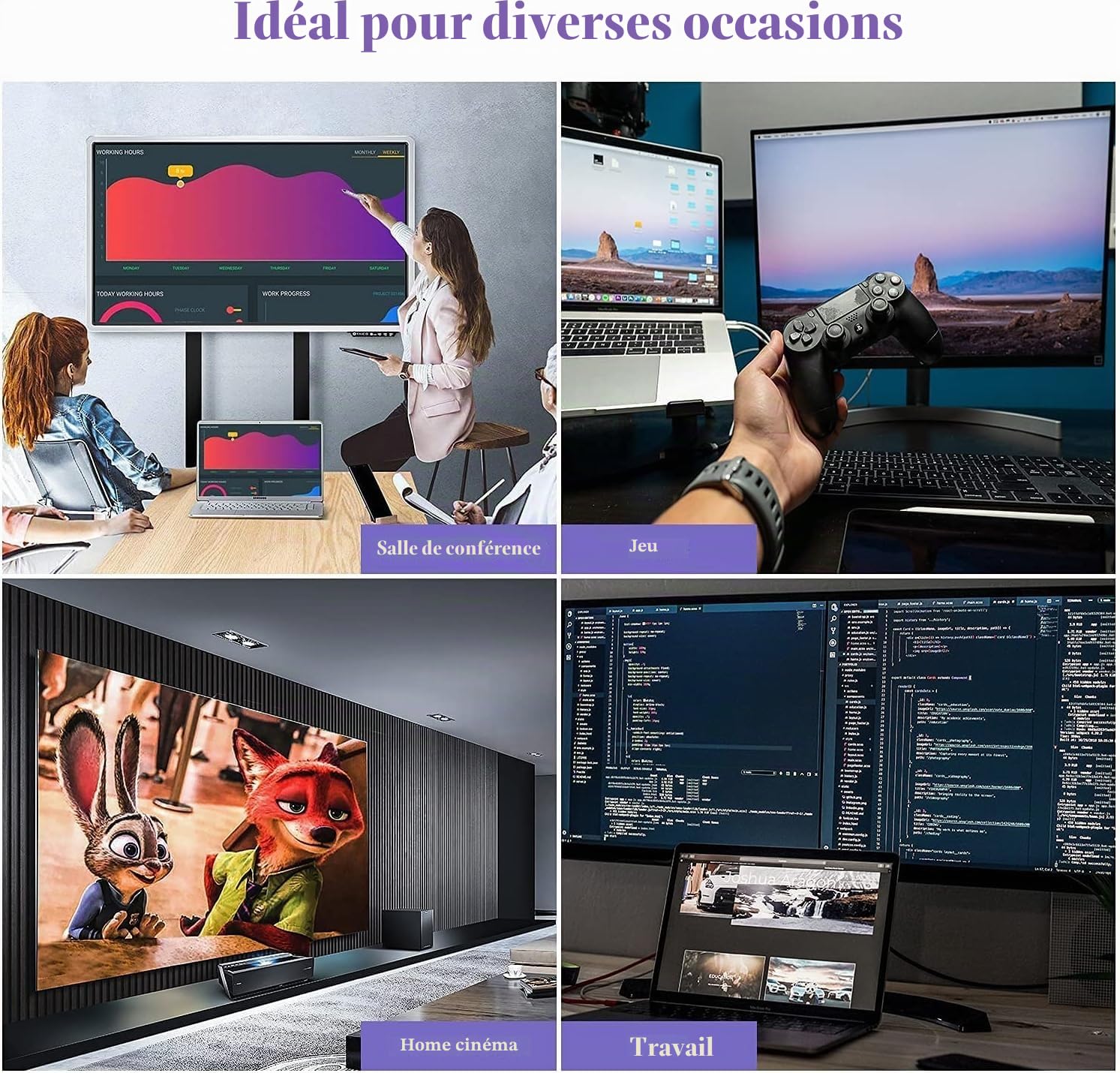 WAVLINK Adaptateur USB 3.0 ou USB C vers HDMI pour Deux moniteurs, Adaptateur Graphique vidéo Universel pour Mac et Windows, Thunderbolt 3/4, USB 3.0 ou USB-C, 1080p@60Hz
