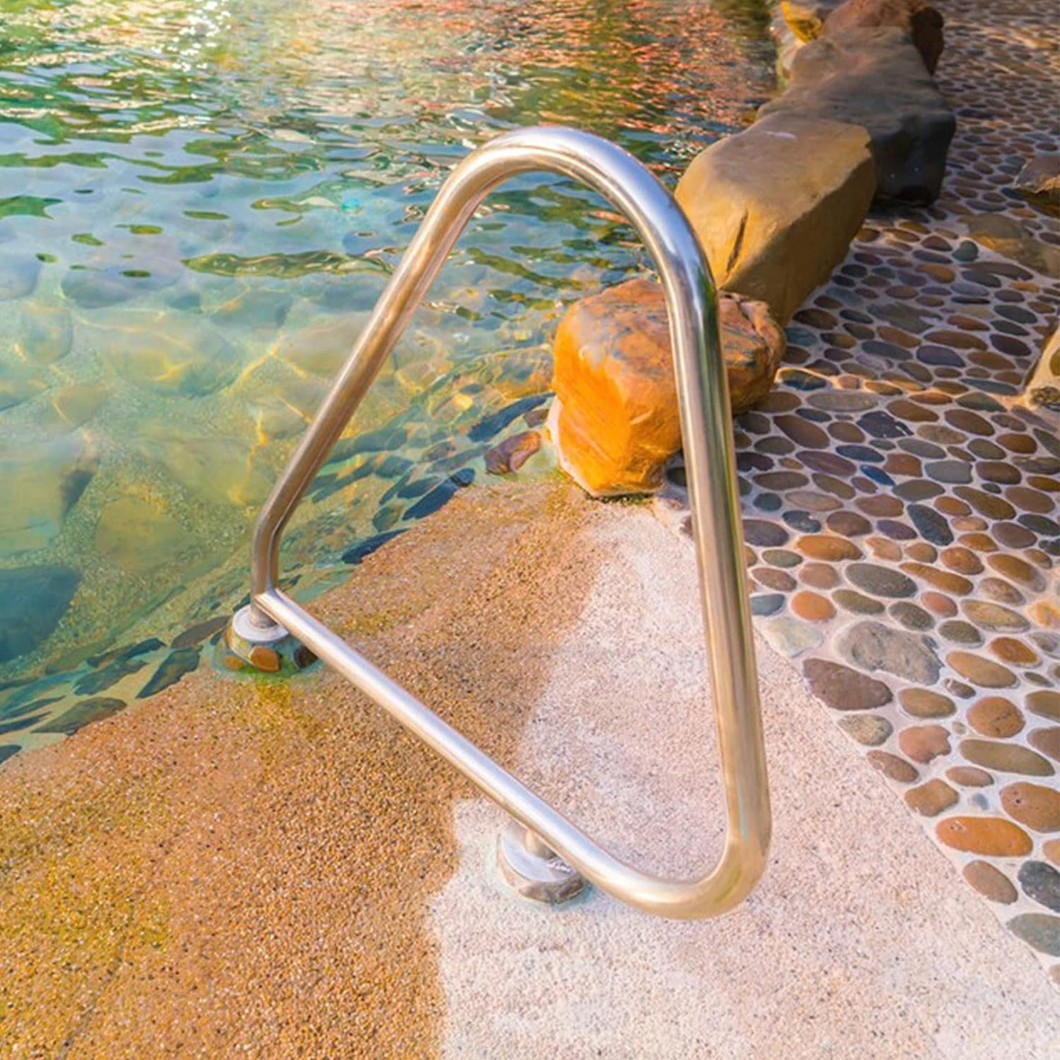 Main courante de piscine en acier inoxydable 304 avec kit de montage