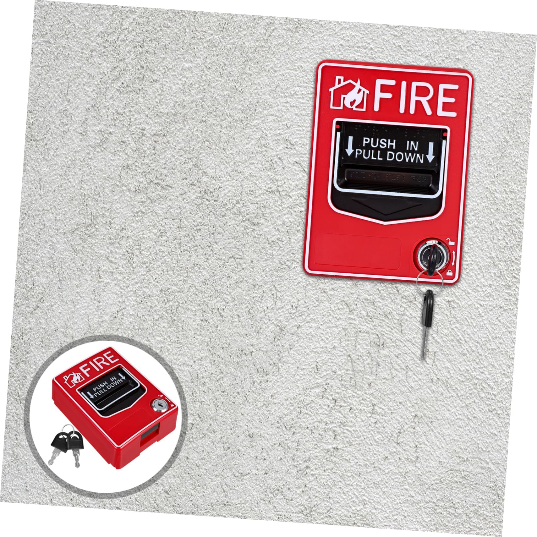 Punto di Antincendio Manuale Interruttore di Allarme Facile da Usare di Reset Rapido per Emergenze con Pulsante Rosso in per Sicurezza