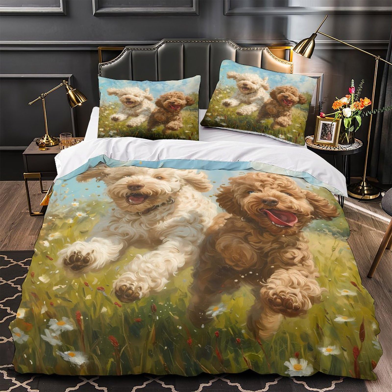 Parure de lit cochon 260x220 avec housse de couette légère enfants