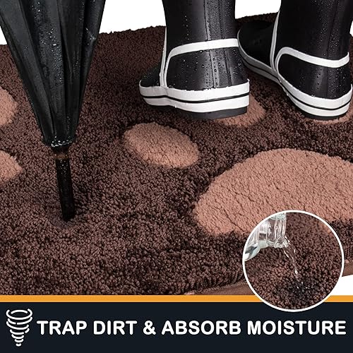 Miniatura 10 de PURRUGS Dirt Trapper - Tapete para puerta de 32 x 70 pulgadas, antideslizante, lavable a máquina, tapete de microfibra para puerta de perro, tapete