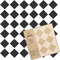 Vista 15 de LAMEGO - Plantilla de plástico reutilizable para azulejos, geométricos marroquíes, pared de suelo (17.7 x 17.7 in)