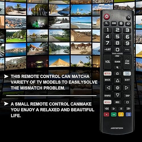 Miniatura 7 de AKB75675304 Reemplazo de control remoto universal, apto para LG Smart TV 32LM570BPUA 32LM620BPUA 32LM630BPUB 55UM69 65UM73000PUA 55UM6900PUA