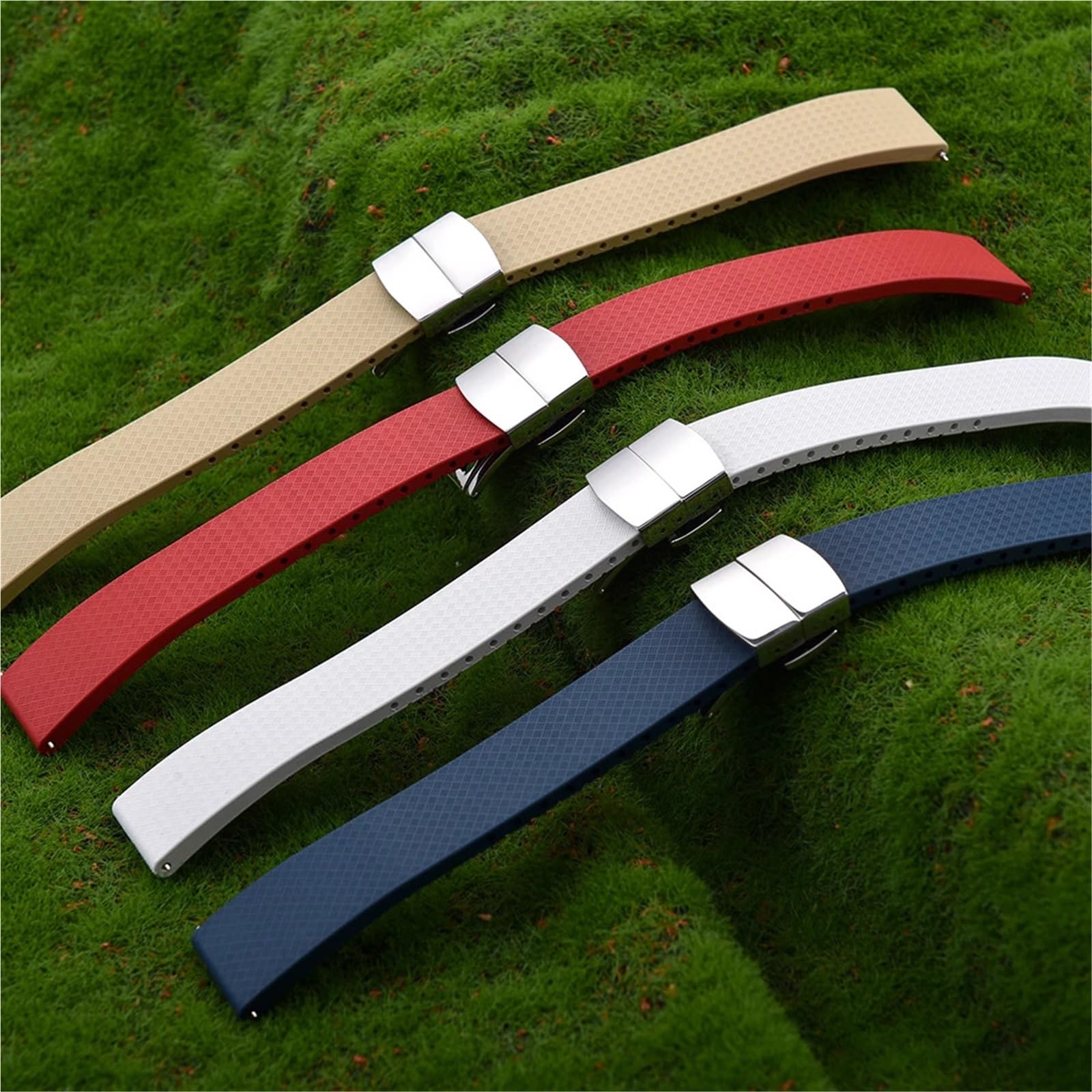 Generico Bracelet professionnel : résistant à la transpiration avec boucle, convient aux montres de 18-22 mm