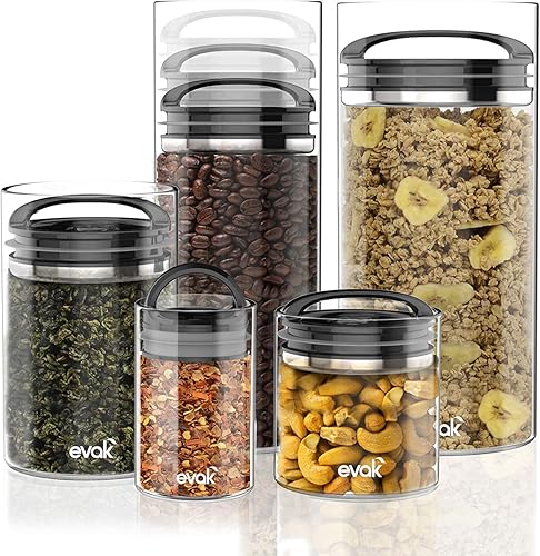 Miniatura 3 de Prepara Evak - Almacenamiento de alimentos de vidrio compacto, 75 onzas, color negro