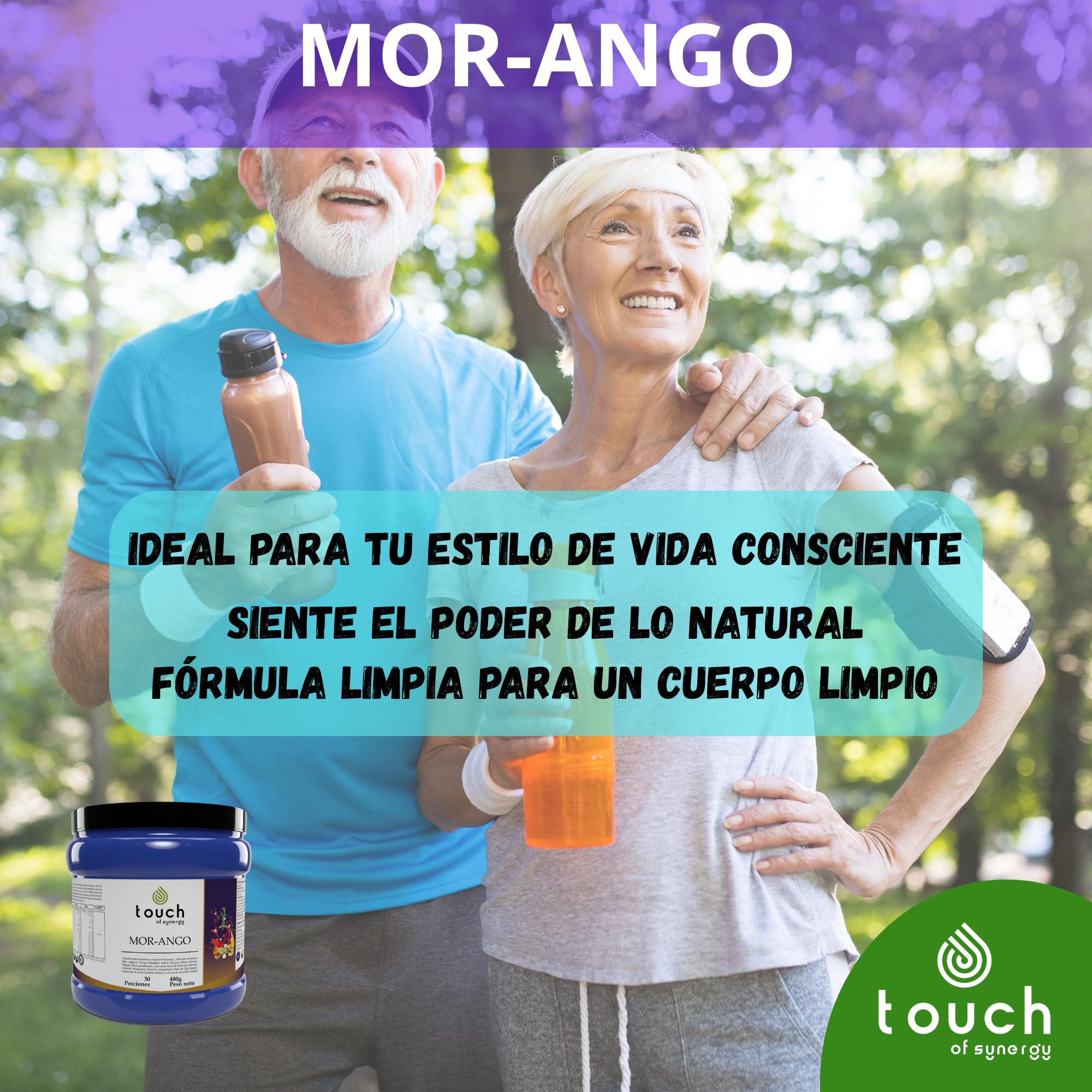 Mor-ango -Polvo 480 gramos - Extracto de Moringa y Mango Africano - Controla el Peso, Reduce el Colesterol y el Azúcar en Sangre