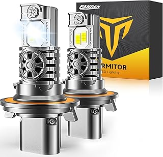 2026 9008/H13 Light Bulbs High/Low Beam, 50,000LM 1200% Brightness, 60K+ Hours Lifespan, 6500K Cool White, Real 1