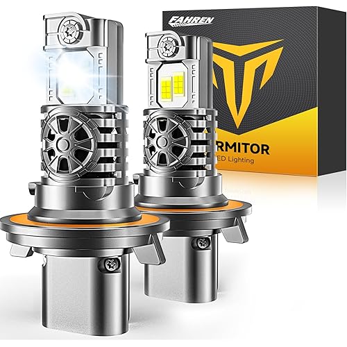 Latest H13/9008 Light Bulbs Hi/Low Beam, 80000LM 1000% Super Brightness, 70000+ Hours Service Life, 6500K Cool White, 1:1 Halogen Size Replacement Fog Light Bulbs, Plug N Play, Pack of 2