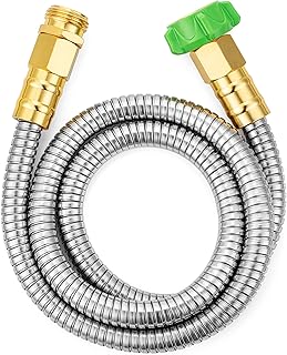 UNCO- Stainless Steel Metal Hose, 6 Feet, No Kink, Short Garden Hose Metal
