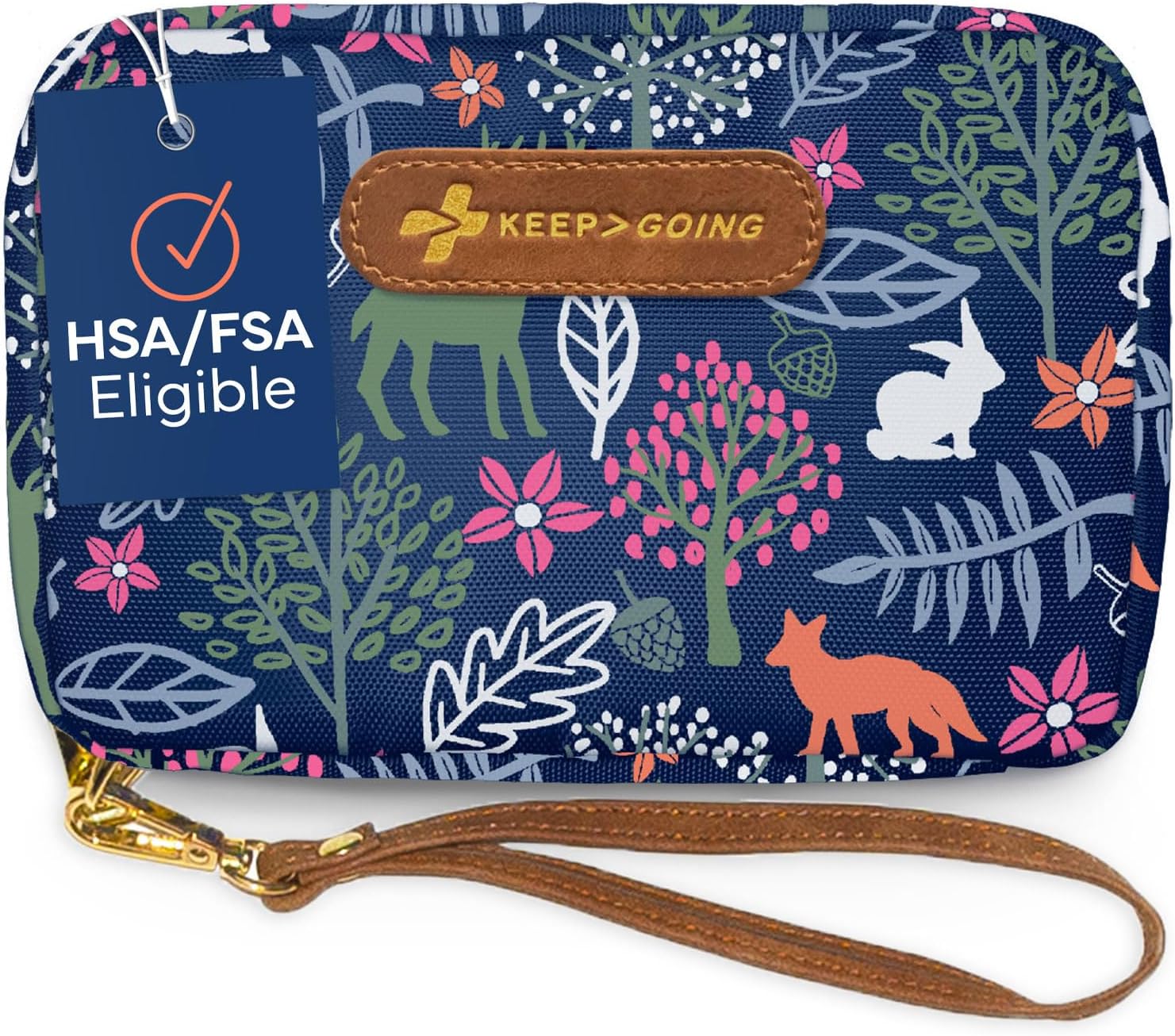 KeepGoing Travel First Aid Kit for Kids – 130 Pc. for Car, Home, Purse, Diaper Bag & Backpack with Latex-Free Bandages – Mini First Aid Kit Travel Size TSA-Approved